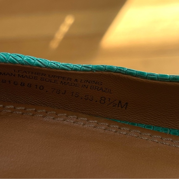 Tory Burch Mini Miller Flat Micro Tejus Green 8.5 - Picture 11 of 11